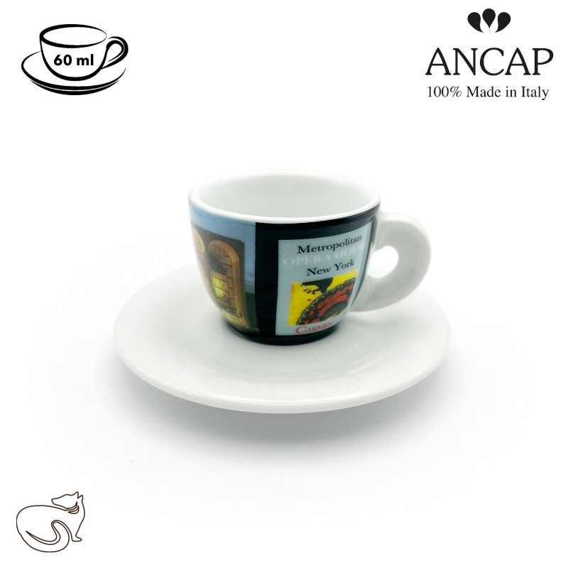 dAncap - Чашка з блюдцем для еспресо Grande Musica, New York, 60 мл