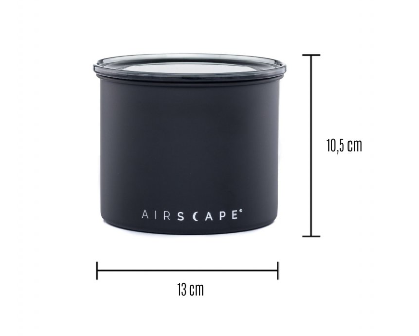 Airscape - Vakuová dóza na kávu matte black, 300 g