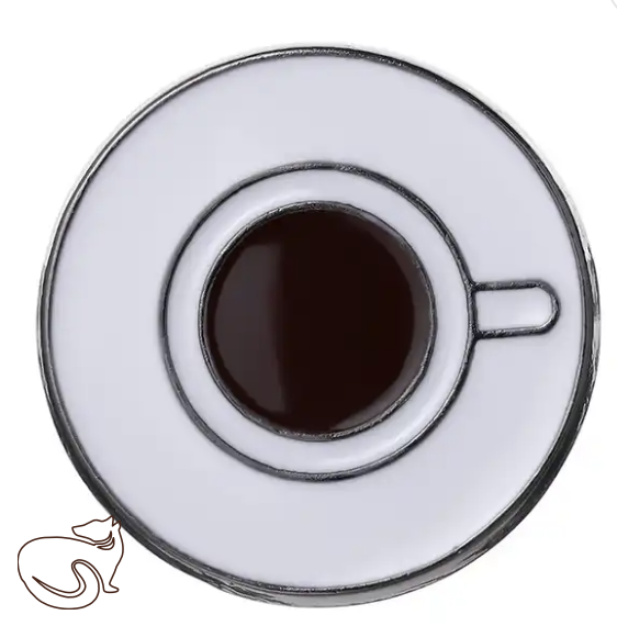 Clothes pin badge - Cup with coffee
