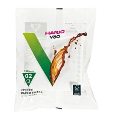 Hario V60-02 Bleached paper filters, 100 pcs