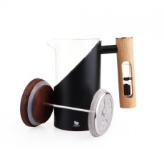 kawio - glass french press with wooden lid, 800 ml