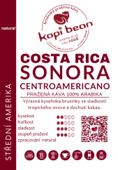 Costa Rica Sonora Centroamericano natural - čerstvě pražená káva, min. 50g