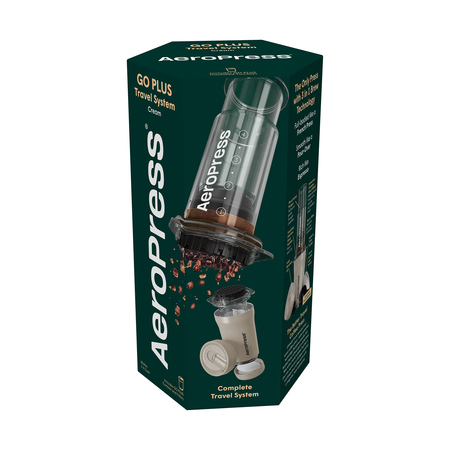 AeroPress® Go Plus - travel coffee machine, cream