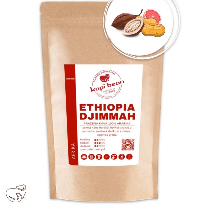 Ethiopia Djimmah – čerstvě pražená káva, min. 50g