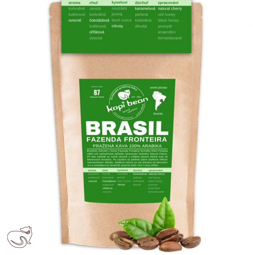 Brasil Fazenda Fronteira - čerstvě pražená káva, min. 50 g