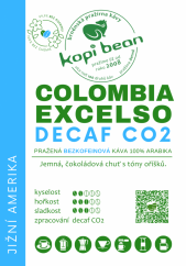 Colombia Excelso Decaf CO2 – čerstvě pražená bezkofeinová káva, min. 50g