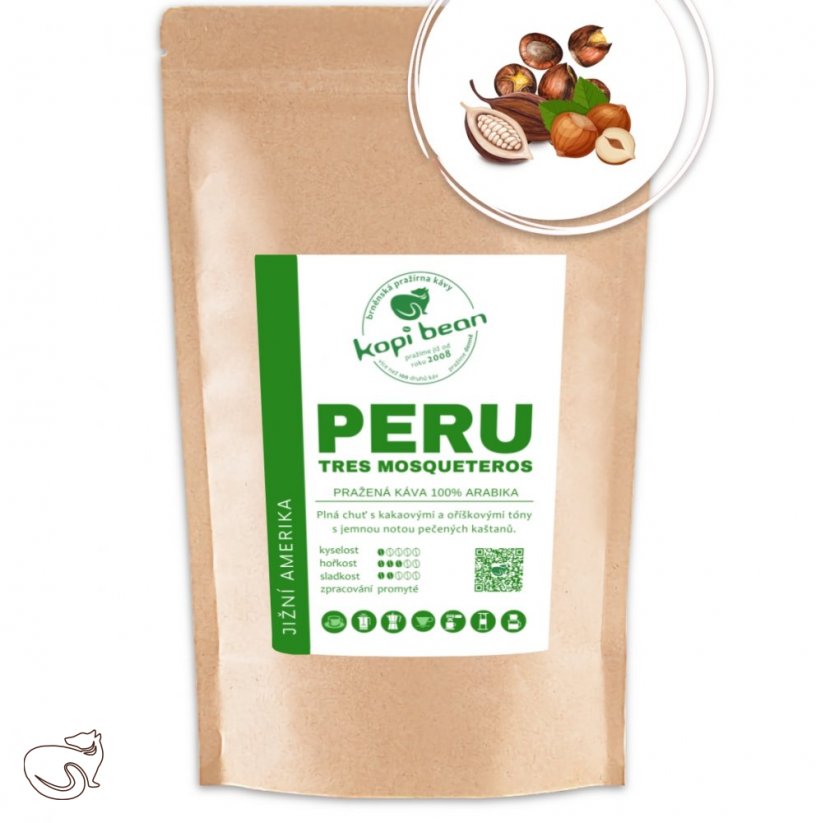Peru Tres Mosqueteros - čerstvě pražená káva, min. 50 g