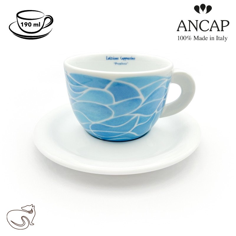 dAncap - šálek na cappuccino Preziosa rozbouřené moře, 190 ml