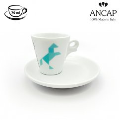 dAncap - šálek s podšálkem espresso Tangram, kůň, 70 ml