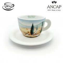 dAncap - Contrade Чашка для капучино з блюдцем, тісто, 190 мл