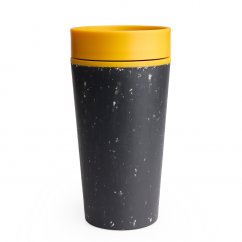 rCUP Black and Mustard kelímek na kávu recyklovaný vodotěsný 340ml