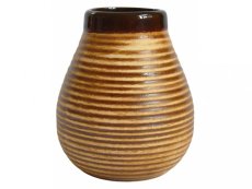 Calabash | Brown Ceramic, Ribbed KA-10