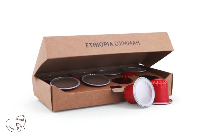 UNIQCAPS Ethiopia Djimmah, kapsle pro Nespresso® z čerstvě pražené kávy, min. 10 ks