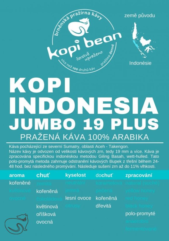 Kopi Jumbo Eighteen Plus - čerstvě pražená káva, min. 50g