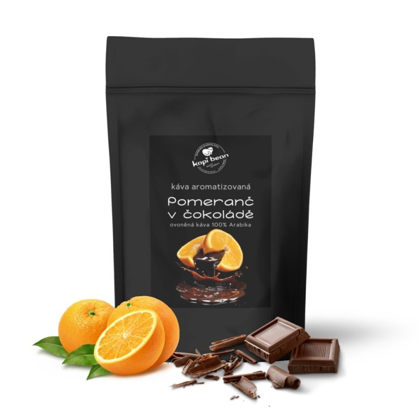 Aromatizovaná káva – Pomaranč v čokoláde - Balenie: 500 g