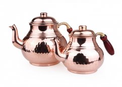 Nostos - tradiční dvojkonvice na čaj měděná, 850 a 550 ml