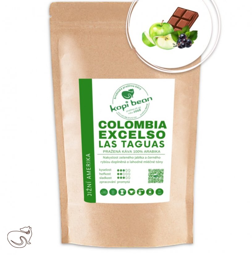 Colombia Excelso Las Taguas - čerstvě pražená káva, min. 50 g