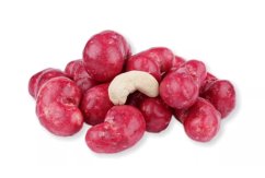 Kešu malinové v bílé čokoládě, min. 100g