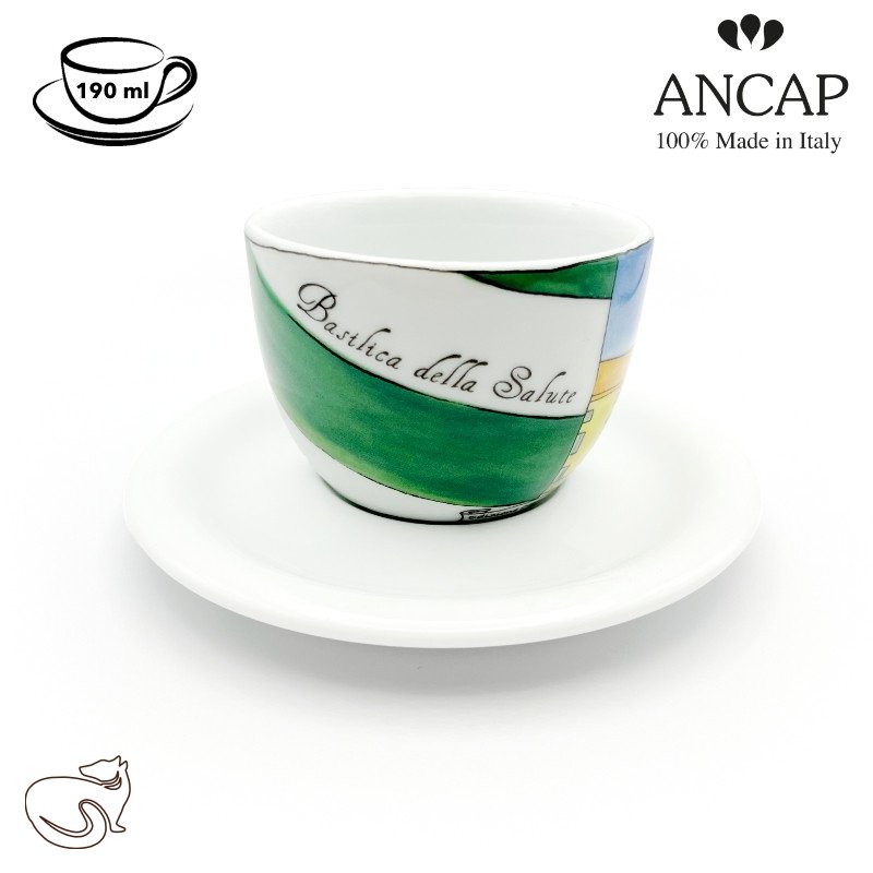 dAncap - чашка з блюдцем Cappuccino Venezia, базиліка, 190 мл