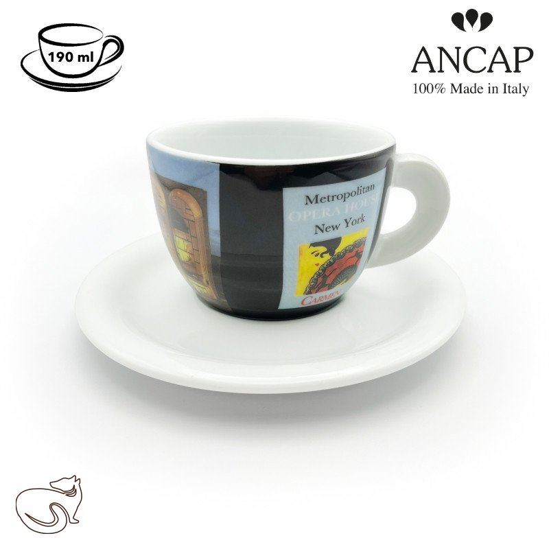 dAncap - чашка з блюдцем для капучино Grande Musica, New York, 190 мл