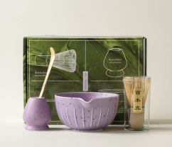 kawio - 4 dílný Matcha set, Chasen, stojánek, miska, odměrka Chashaku.