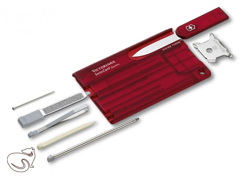 Karta Victorinox - SwissCard Quattro červená