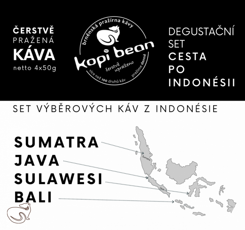 Degustační set káv Cesta po Indonésii 4x50g