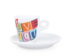 dAncap - šálka s podšálkou espresso Happy Life, love you