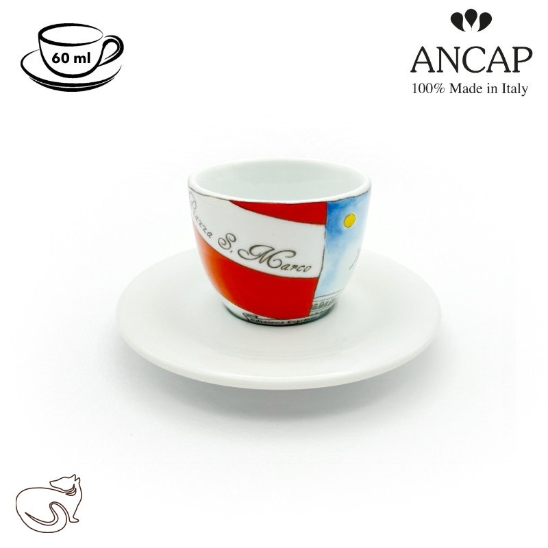 dAncap - šálek s podšálkem espresso Venezia, náměstí, 60 ml