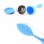 kawio - Sítko na čaj nerezové se silikonovým vrškem, modré 1ks