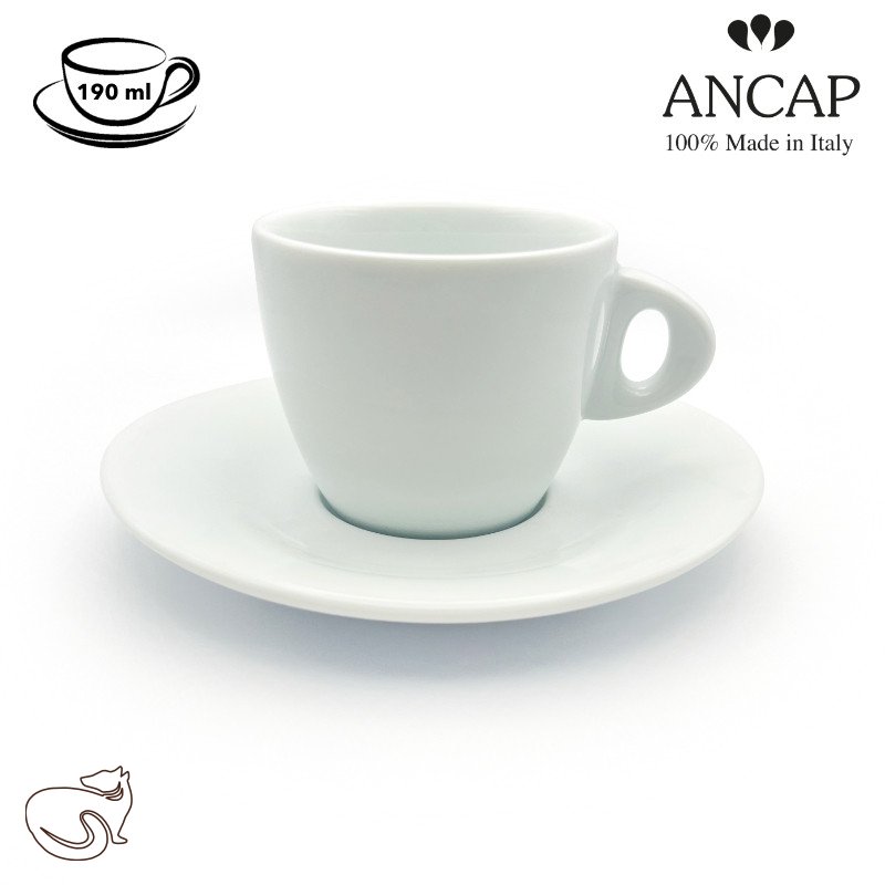 dAncap - Чашка з блюдцем для капучіно Galileo, 190 мл