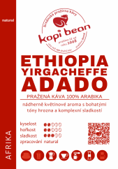 Ethiopia Yirgacheffe Adado - čerstvě pražená káva, min. 50 g