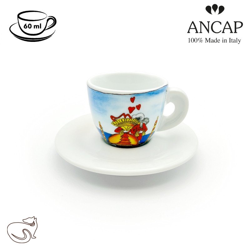 dAncap - чашка з блюдцем еспресо Венеція, карнавал, 60 мл