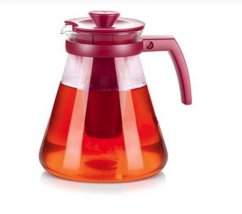 Tescoma - TEO TONE, Чайник червоний скляний з ситечками, 1,25 л