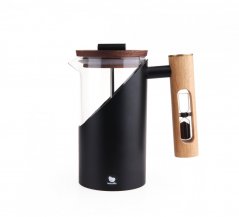 kawio - glass french press with wooden lid, 800 ml