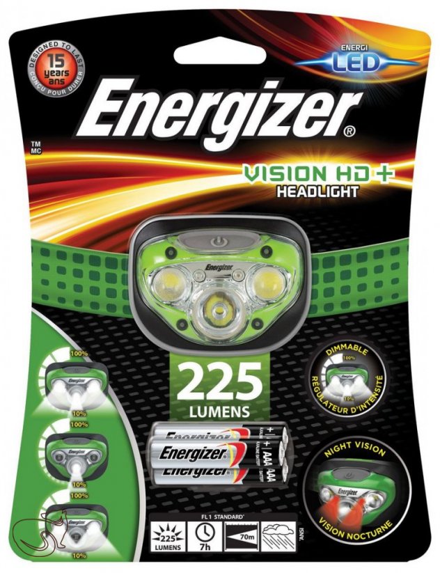 Svítilna/Čelovka Energizer Headlight Vision HD + 225lm 3xAAA