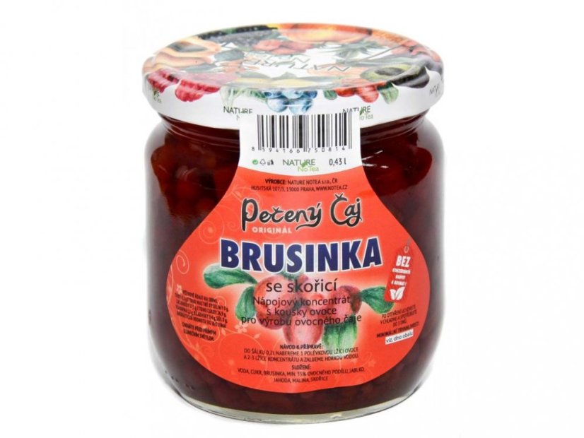 Pečený čaj 430 ml, různé příchutě - Příchuť: Brusinka