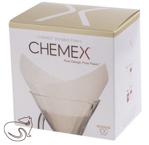 Chemex FS-100 paper filter square white for 6,8,10 cups (100pcs)