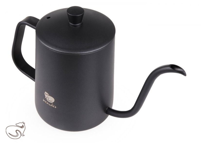 kawio - Black gooseneck coffee pot, 600 ml