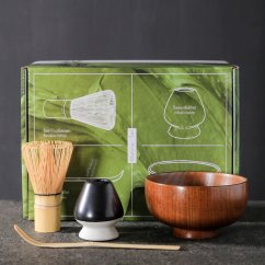 kawio - 4 dílný Matcha set, Chasen, stojánek, miska, odměrka Chashaku, více variant