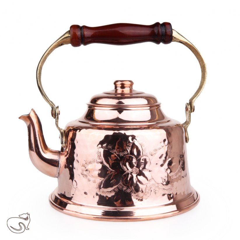 Nostos - tradiční konvička na čaj s ornamenty měděná, 1300 ml