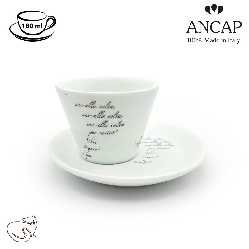 dAncap - šálek na cappuccino Lazebník Servilský stříbrný, 180 ml