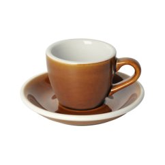 Loveramics Egg - Espresso hrnek s podšálkem, Caramel, 80 ml