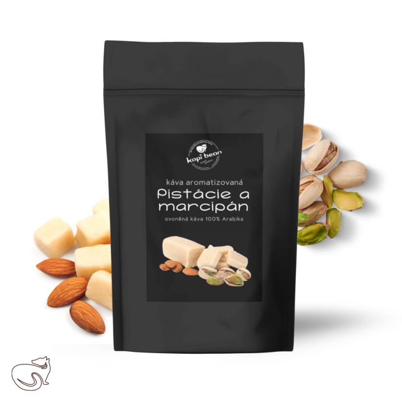 Pistácie a marcipán -  aromatizovaná káva, min. 50g