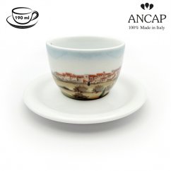 dAncap - чашка з блюдцем для капучино Contrade město, 190 мл
