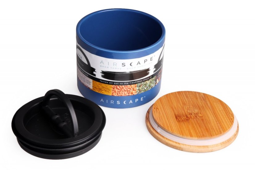 Airscape - Vacuum coffee jar ceramic Cobalt blue, 300 g