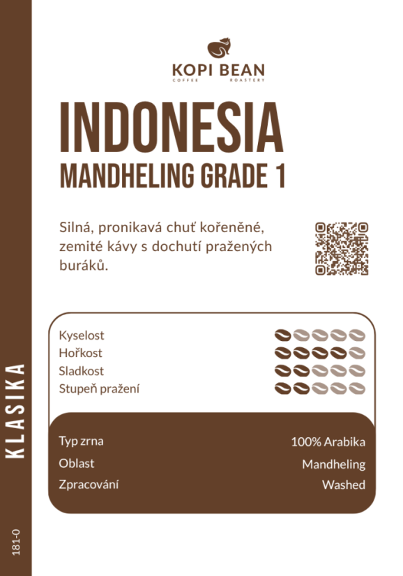 Indonesia Mandheling G1, Washed