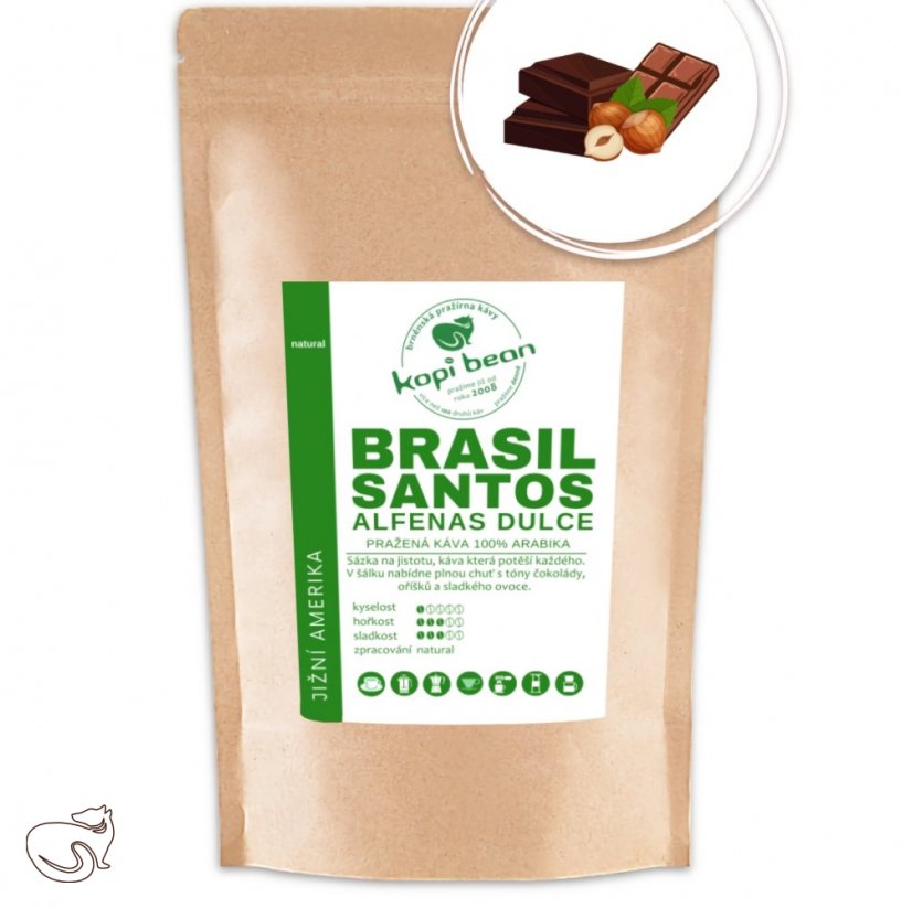 Brasil Santos - čerstvě pražená káva, min. 50g