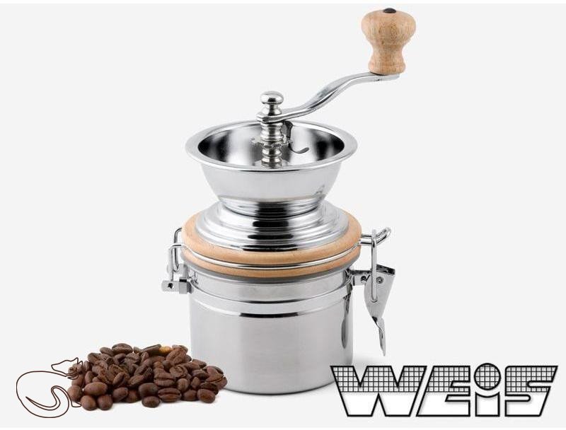 Ruční mlýnek na kávu nerezový Weis
