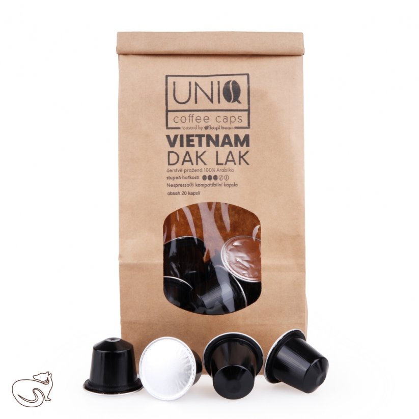 UNIQCAPS Vietnam Dak Lak, kapsle pro Nespresso® z čerstvě pražené kávy, min. 10 ks